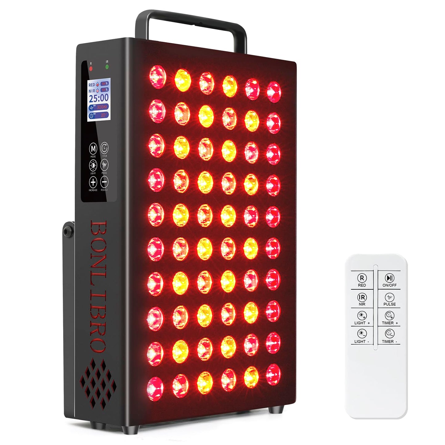 Red Light Therapy for Face and Body, Infrared Light Therapy with Timer & Remote Control, Quad Wave 660nm 850nm 630nm 940nm Near Infrared Light Therapy Panel Portable Dual Chip LED Device for Body
