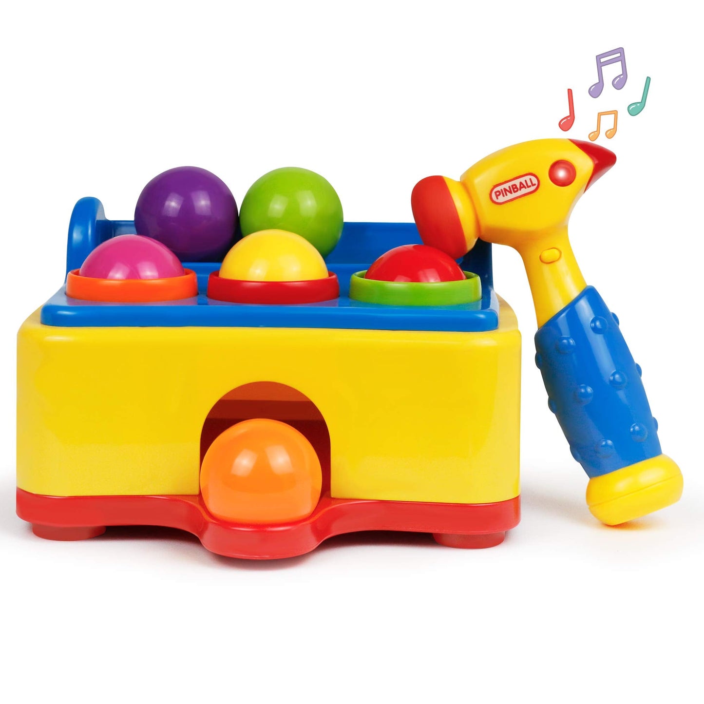 Bambiya Ball Popper Game with Hammer Toy –Baby Toy with Fun Lights and Sound Effects – Hours of Fun and Skills Development with This Baby Ball Toy for Kids 3+ Year Old