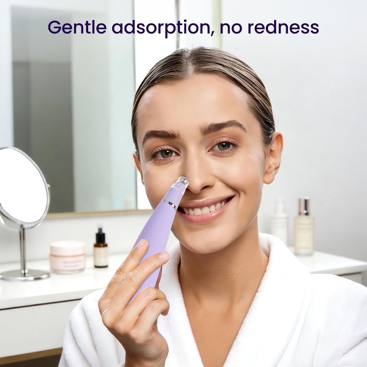 UNOISETION Diamond Microdermabrasion Machine，4 Modes Diamond Microdermabrasion Dermabrasion Machine Tool- - 2 Diamond Tips - 3 Heads - Blackhead Blemishes Remover（Purple）