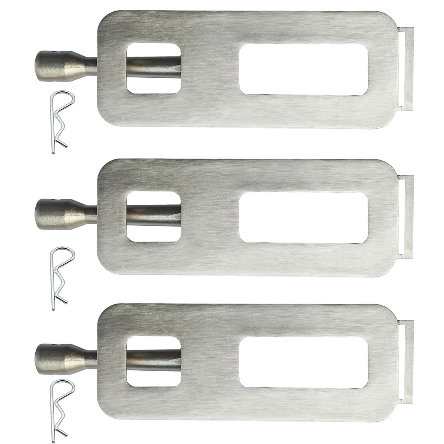 HONSIN Cast Stainless Steel 304 Grill Replacement Burner Parts for CISC, Fits for Coyote Members Mark Bakers Chef Grand Hall BBQ Grills 608SB, Monarch-04A 04B，15 3/4 x 4 3/4 in (3 Pack)