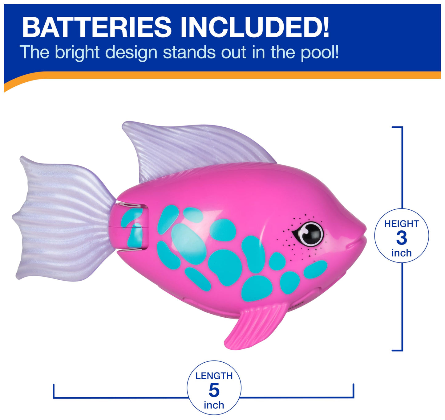SwimWays Rainbow Reef Fish Toy, Kids Swimming Accessories & Water Toys, Learn to Swim Pool Toys for Kids Ages 5 & Up, Batteries Included, Tuna Turner