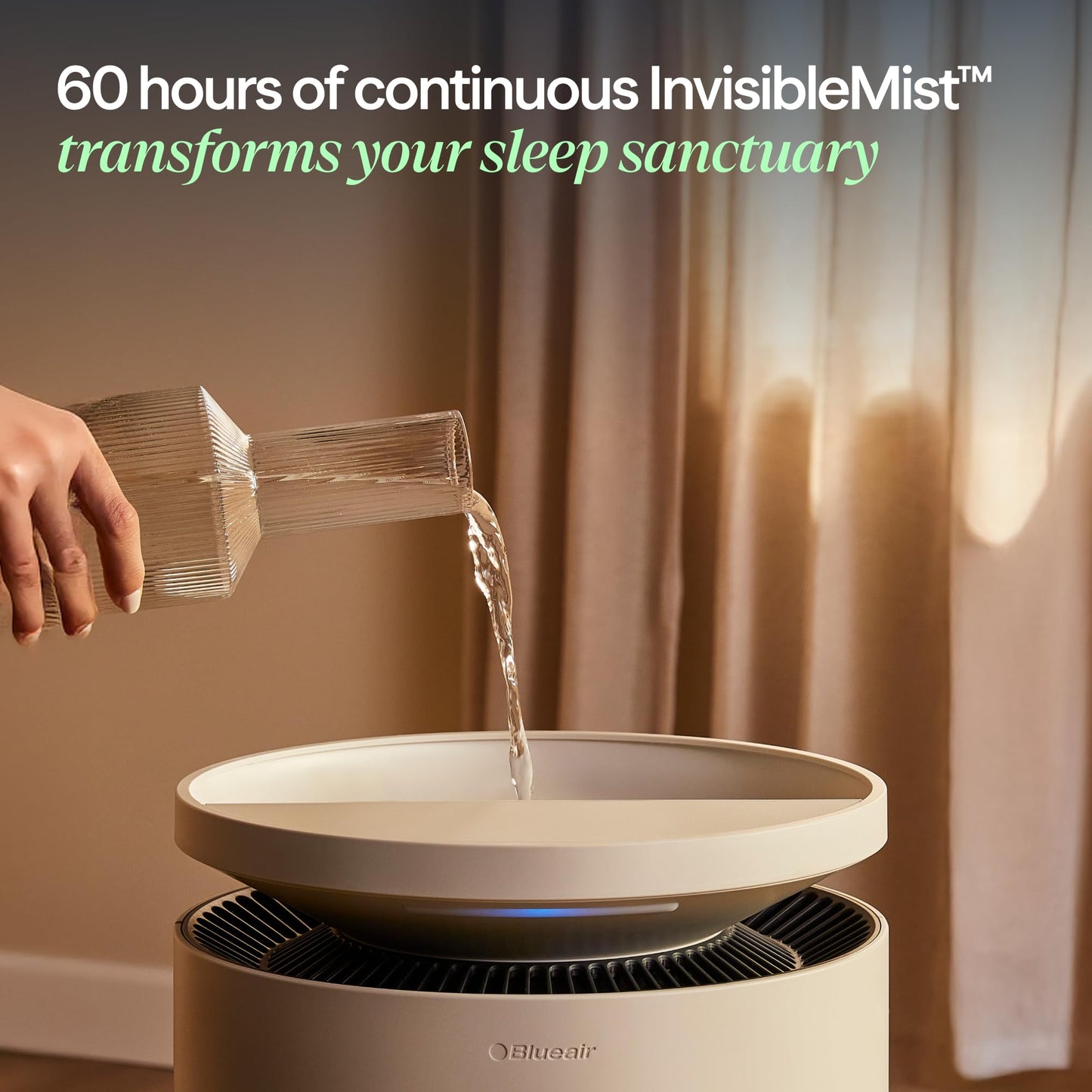 Blueair 2-in-1 Pro Air Purifier & Humidifier for Large Rooms, HEPASilent™ Removes 99.97% Allergens, Dust, Smoke, Up to 1,875 sq ft, Smart App, Skin-Hydration Mode, 360° InvisibleMist™