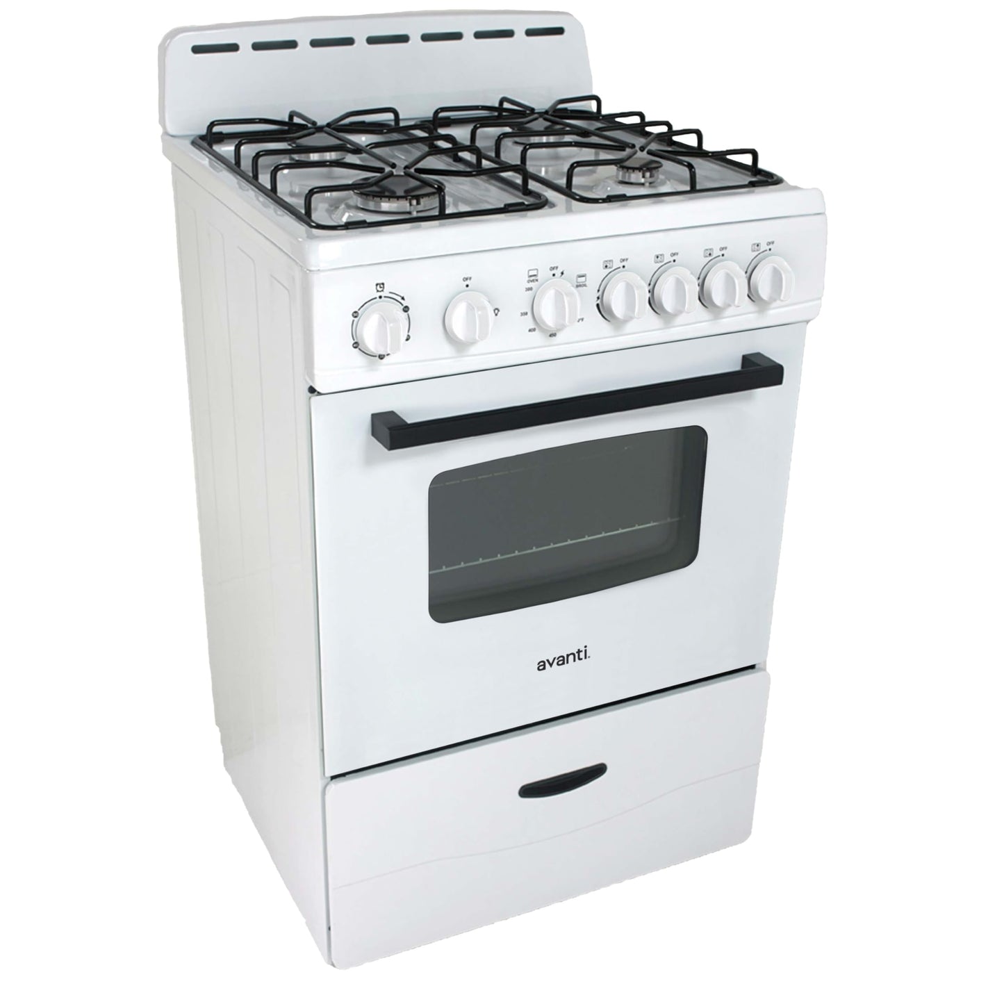 Avanti GR2414CW GR24 24" Compact Gas Range Oven, in White