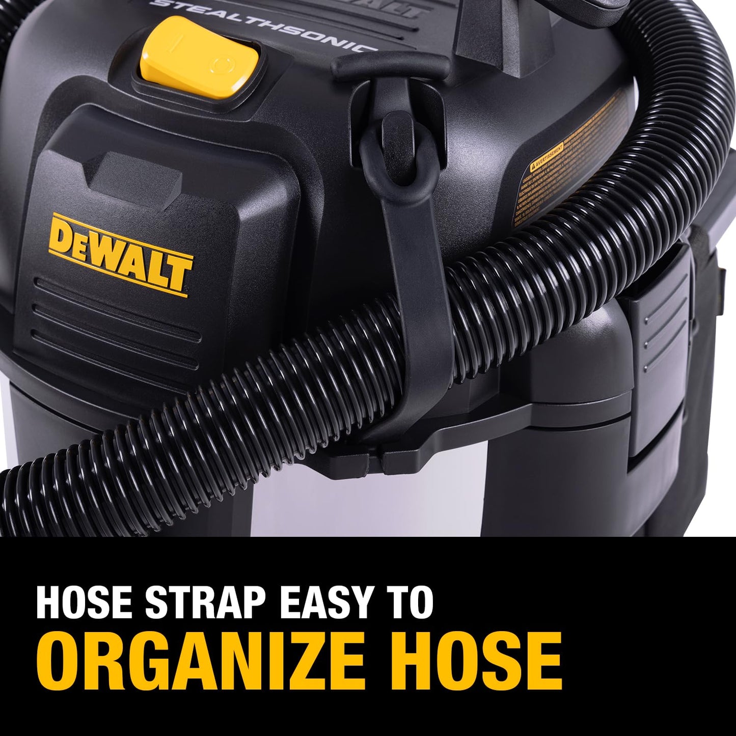 DEWALT 10 Gallon STEALTHSONIC Wet Dry Vacuum, DXV10S-QT Newest Noise Reduction Shop Vac, Ultra Quiet Shop Vacuum Wet and Dry for Home, Garage, Car, Workshop, Stainless Steel Tank, 5 Peak HP