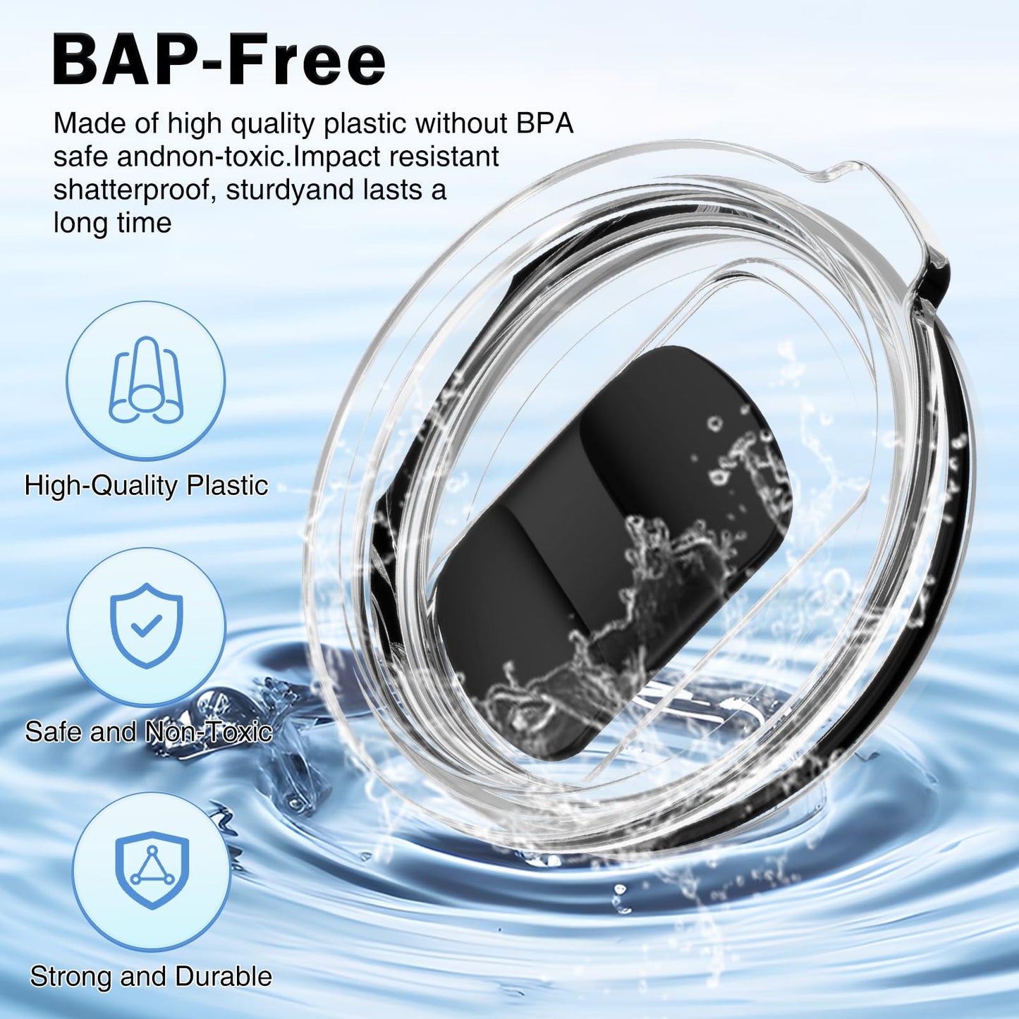 Kepwam Replacement Lid for Heated Coffee Mug – BPA-Free Sliding Lid, Spill-Resistant, Heat Retention Cover – Compatible with Kepwam Smart Mug (T1, T2, T2 Plus Models Only) Logo