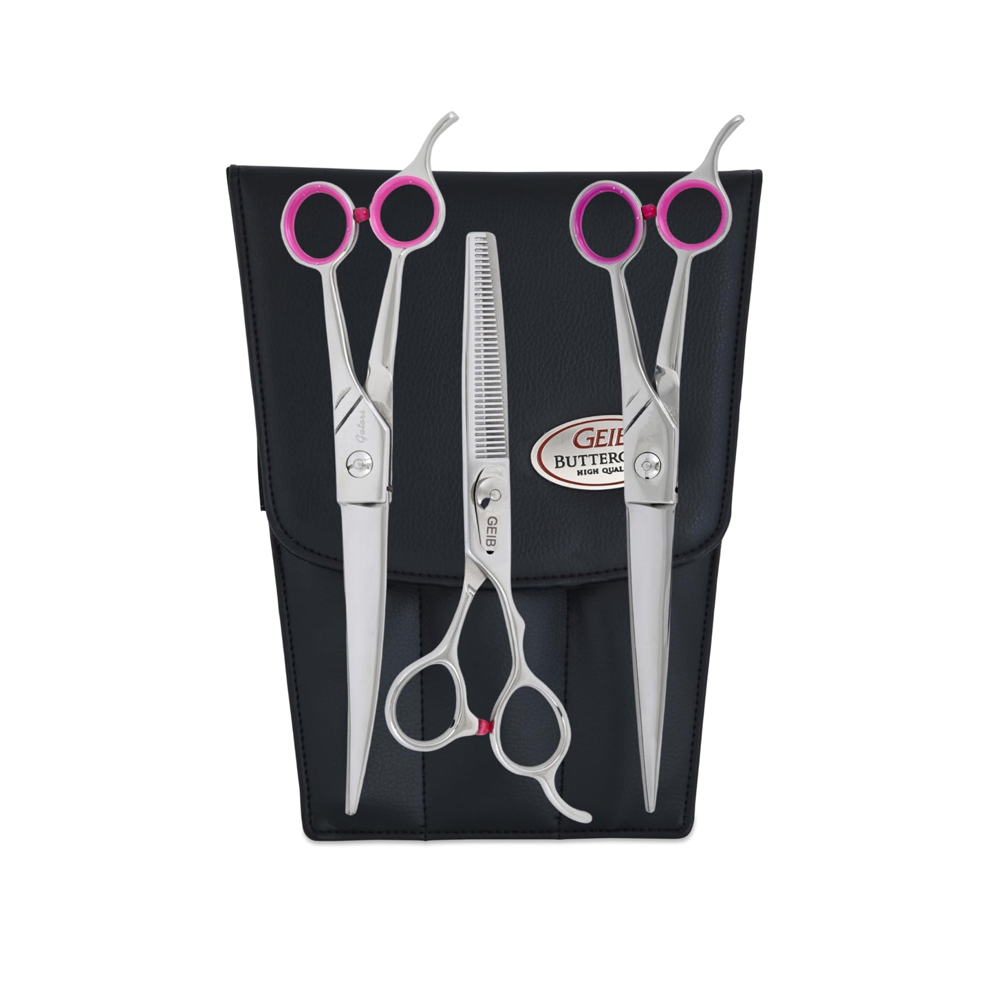 Geib Buttercut Dog Grooming Scissors, Stainless Steel Professional Dog Grooming Kit - Curved, Straight and Thinning Shears, 3 in 1 pet grooming kit