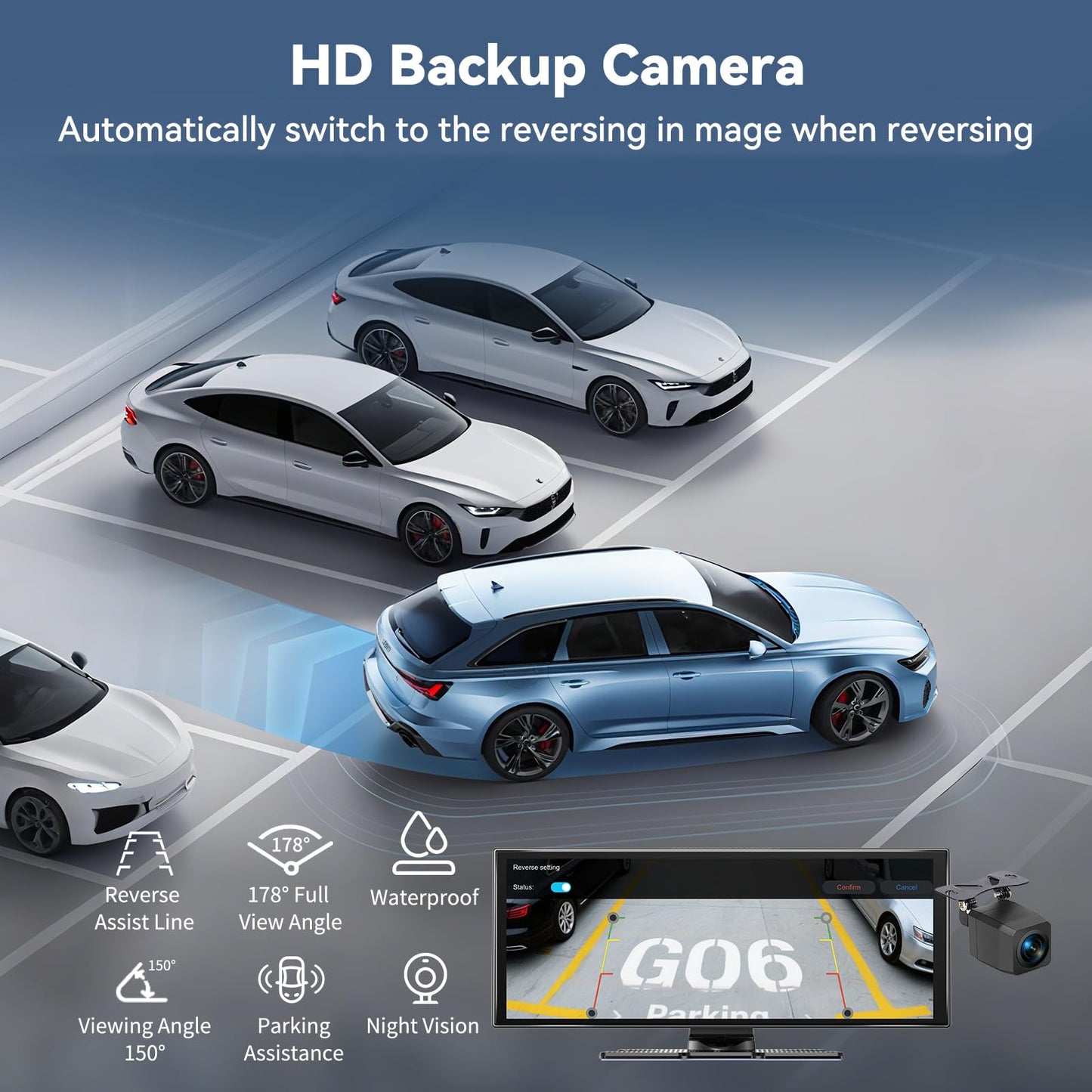 Carplay Screen for Car 11.5" Largest HD Screen for Carplay & Android Auto Car Stereo with 4K Dash Cam 1080P Backup Camera, GPS Navigation/Bluetooth/Mirror Link/Voice Control/AUX/FM/Siri