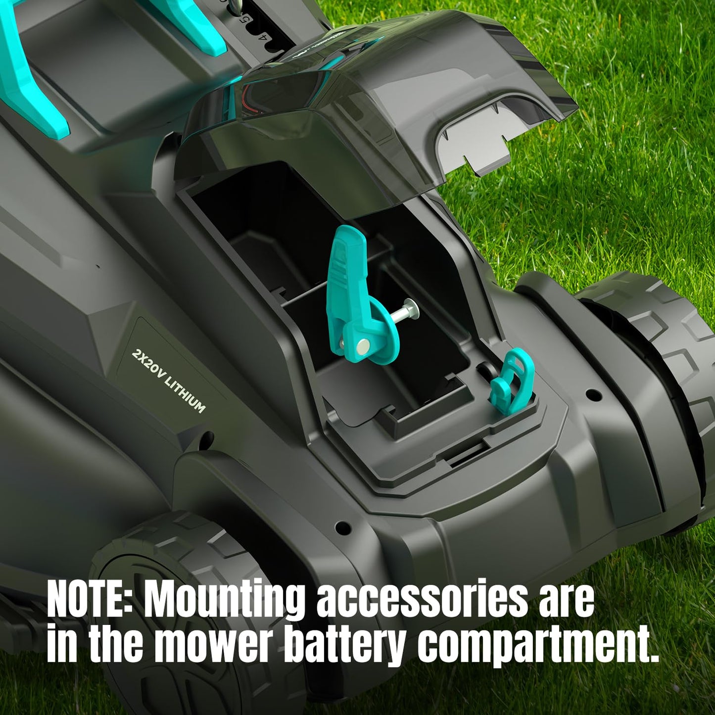 MightyMow 2×20V Cordless Electric Lawn Mower, 16" Push Mower with 6 Cutting Height Levels, Includes 2×4.0Ah Batteries and Dual Port Charger
