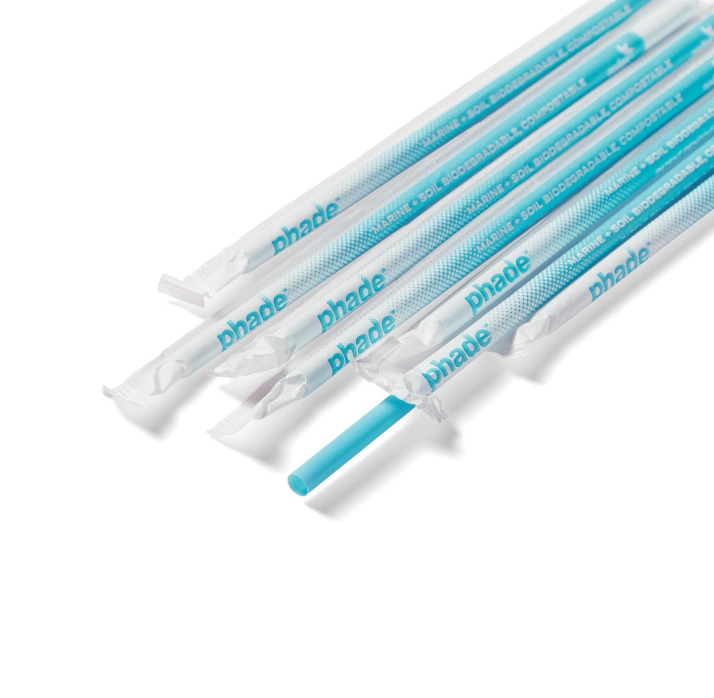 phade Eco-Friendly 8.5" Giant Drinking Straws 1,200 Count - Sustainable Marine Biodegradable Compostable, Individually Wrapped, 4 Pack