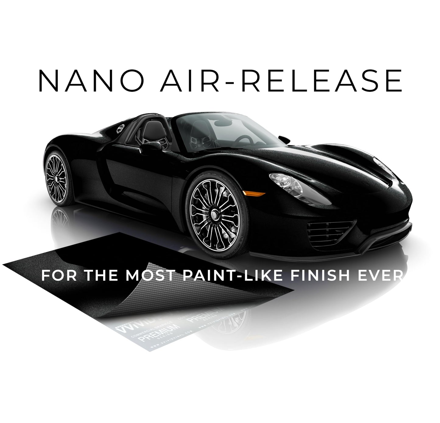 VViViD+ Ultra Gloss Black Metallic Diamond Crystal Vinyl Car Wrap (25ft x 59")