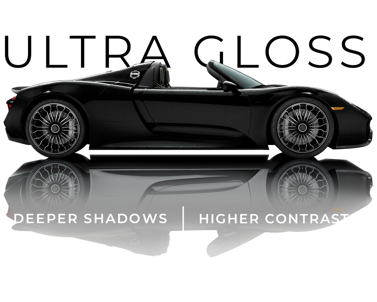 VViViD+ Ultra Gloss Black Metallic Diamond Crystal Vinyl Car Wrap (25ft x 59")