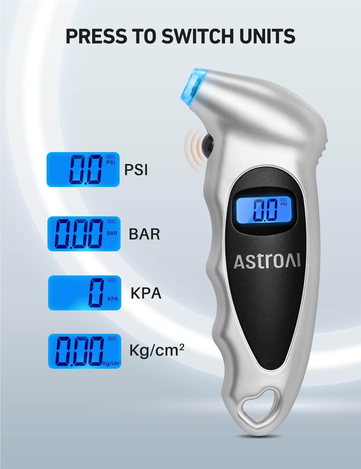 AstroAI Tire Pressure Gauge Digital 0-150PSI and 300PSI Large Screen