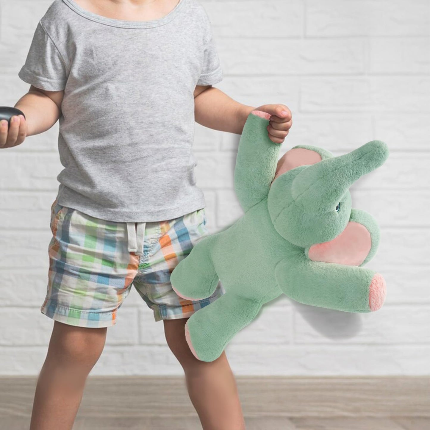 Niuniu Daddy 20" | 3.3 Pound Elephant Weighted Stuffed Animals, Large Pillowfort Plush Animal Toys for Kids Adults, Large Body Pillow for Gifts Presents Birthday Christmas Holiday