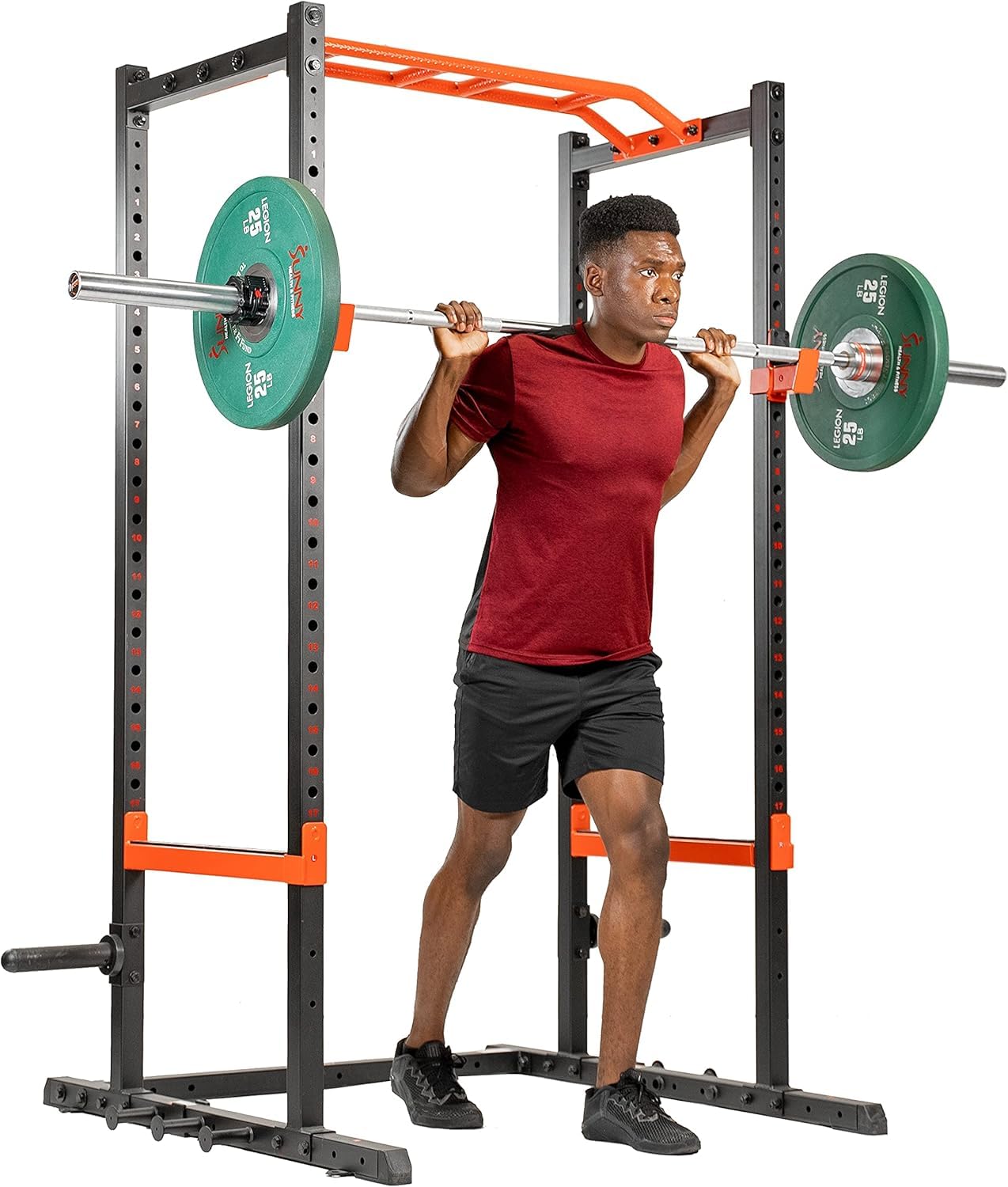Sunny Health & Fitness Power Zone Strength Rack Power Cage - SF-XF9925, black