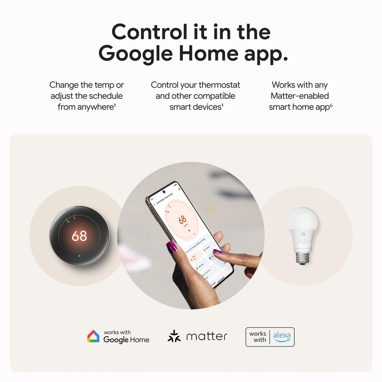 Google Nest Learning Thermostat (4th Gen, 2024) with Nest Temperature Sensor - Energy Saving Smart Thermostat - Compatible with Alexa, Apple HomeKit and Google Home App - Polished Gold