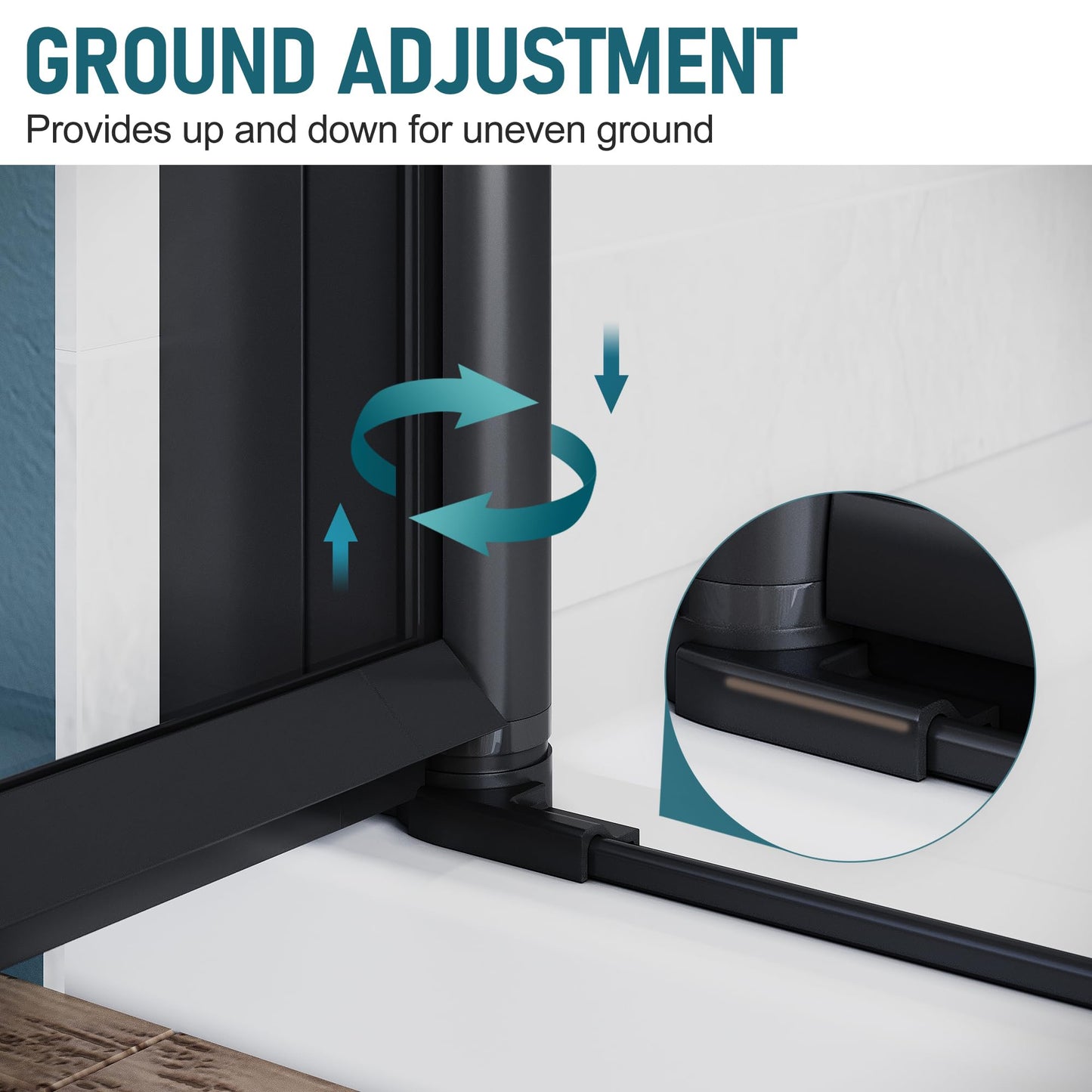 ELEGANT Bifold Frameless Glass Shower Door 32 in.W x 72 in.H Pivot Swing Shower Doors with 1/4 in. Clear Tempered Shower Glass Panel in Matte Black Semi-Frameless Shower Door