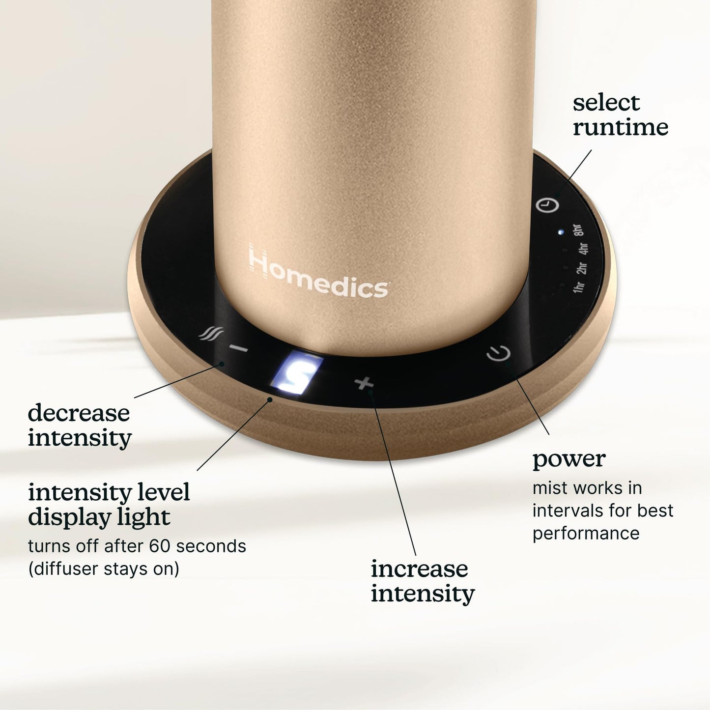 Homedics SereneScent Waterless Home Fragrance Diffuser & Oils Set, Includes 2 120ml SereneScent Oil Bottles, Maldives Escape and Aspen Fir, Patented Air Diffusion Technology, Large Rooms