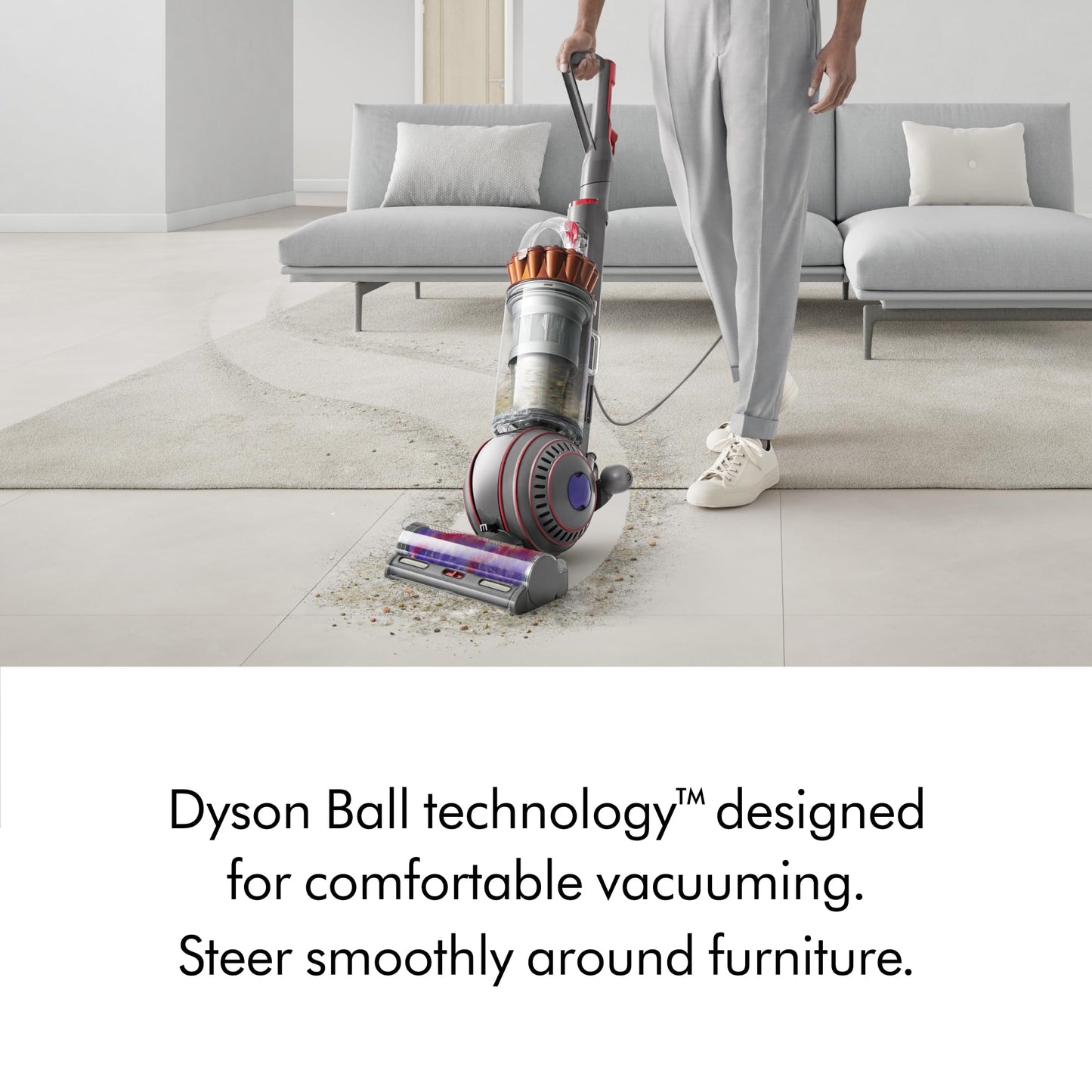 Dyson Ball Animal 3 Extra Upright Vacuum, Corded, 290AW, De-tangling Motorbar Cleaner Head for All Floors, 3 Suction Modes, Specialized pet Tools
