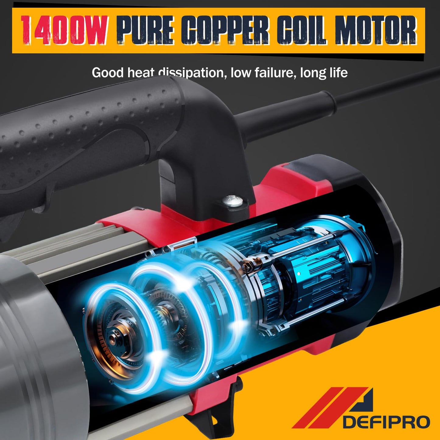 DEFIPRO 7/8 inch Electric Hydraulic Rebar Cutter 1400W, Portable Rebar Cutter 2-3s Cutting Speed Cuts 4-22mm #7 3/8" 5/8" up to 0.87" Rebar/Steel within 2-3s, RC-22