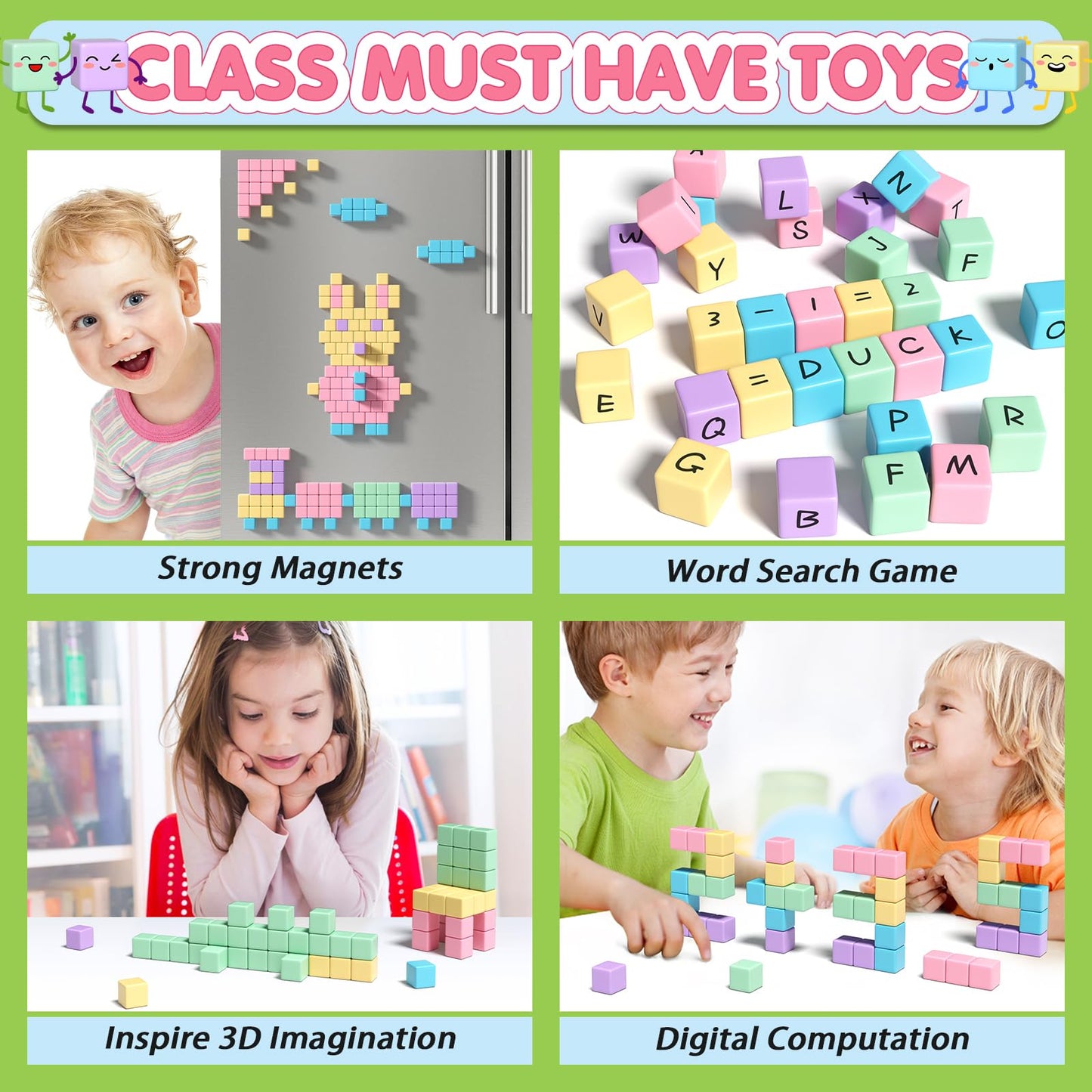 Apluses 45PCS Magnetic Blocks - Toddler Girl Toys, Magnet Building Blocks, STEM Sensory Outdoor Autism Toys for 3-5 Year Old Boys & Girls, Magnetic Cubes Classroom Must Haves for Kids Ages 3+