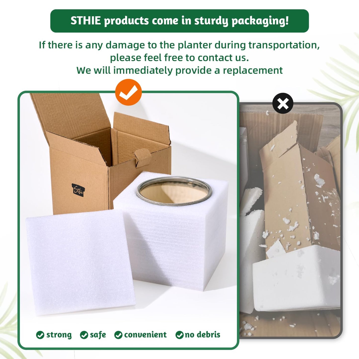 STHIE Ceramic Plant Pots with Drainage Holes and Saucers, Round Flower Pots for Indoor Plant, 4/5.2/6.6 Inches Vintage Flower Planters Set of 3