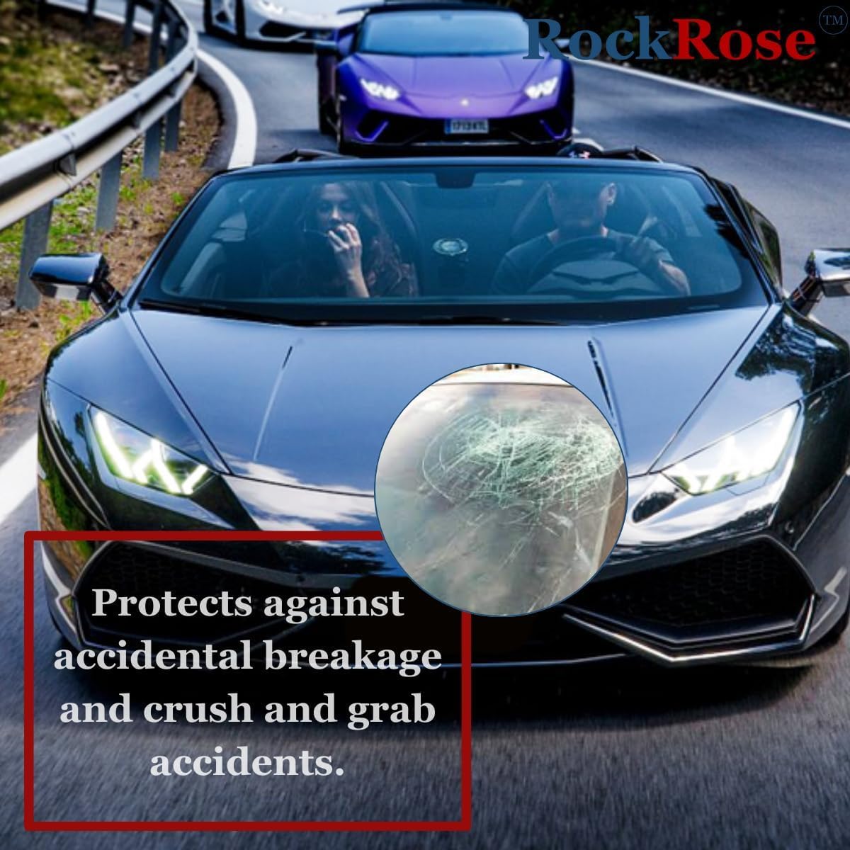 Rockrose Windshield Protection Film for Cars - Scratch-Resistant Protective Window Film with 85% VLT - Clear 99% UV Blocking Window Film for Enhanced Visibility in All Weather Conditions - 48 in X 6Ft