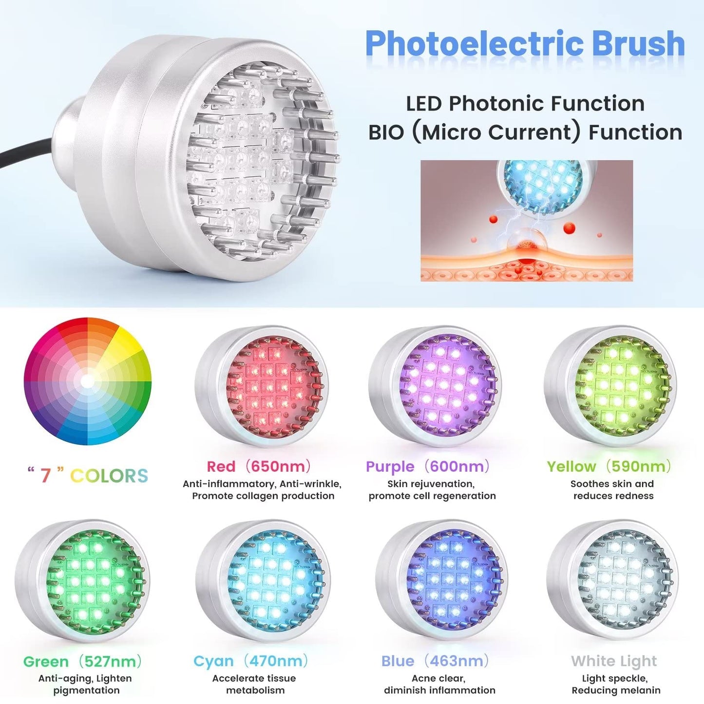 5 in 1 Micro Diamondermabrasion Machine, Mcwdoit Facial Machine 68cmhg Professional Home Use Skin Care