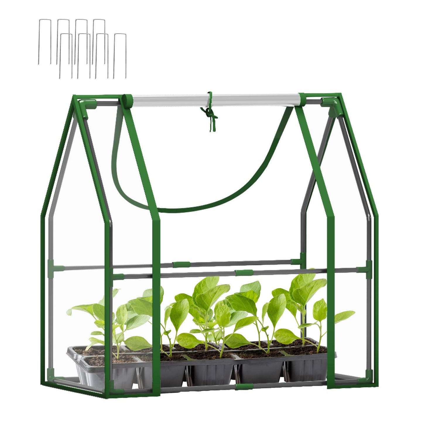 Wironlst Mini Greenhouse for Outdoors Indoor, Small Greenhouse with Innovative Dual Open Doors, Portable Garden Tent for Plants Protection (Transparent, 36"(L) x18(W) x33(H))