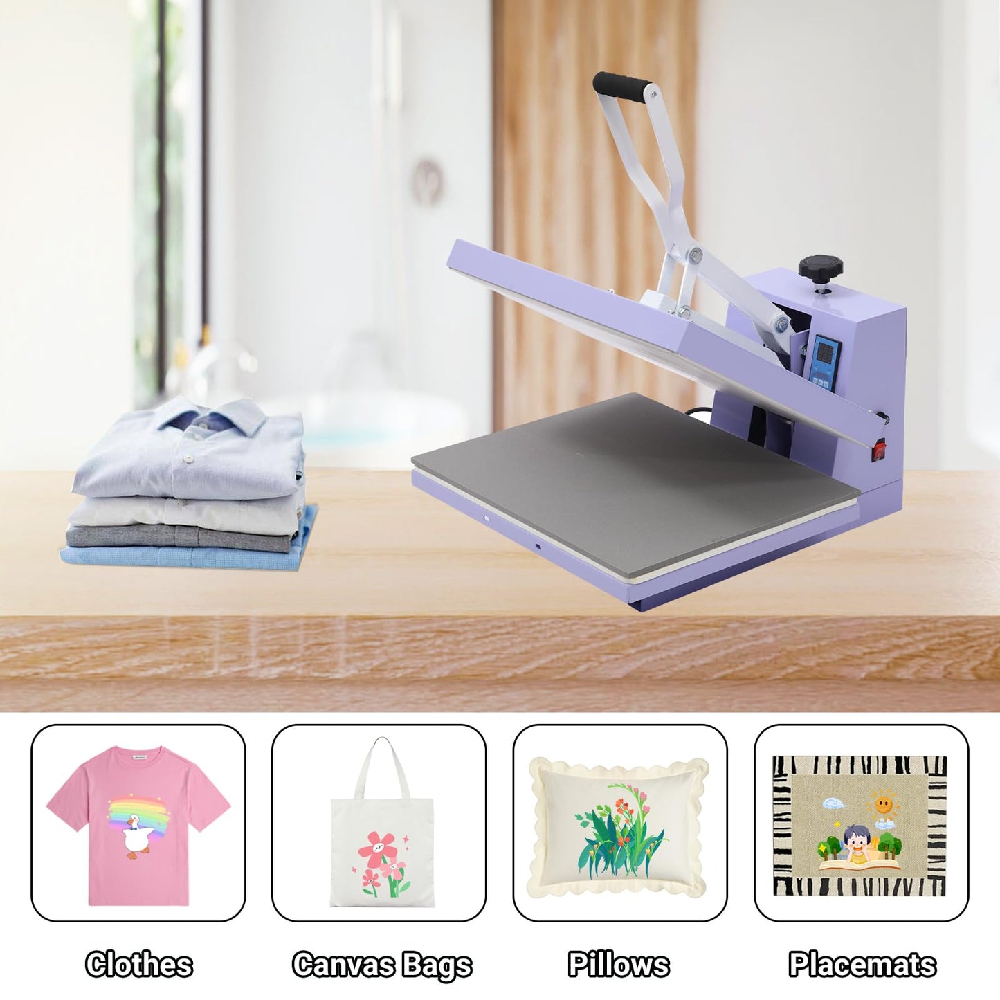 16x20 Inch Slide Out Heat Press Machine, Shirt Heat Press Machine with Digital Display & 2 Layer Insulation Cotton, Sublimation Printer, DTF Transfers, Temp Control, for T Shirts Pillows Bags & DIY