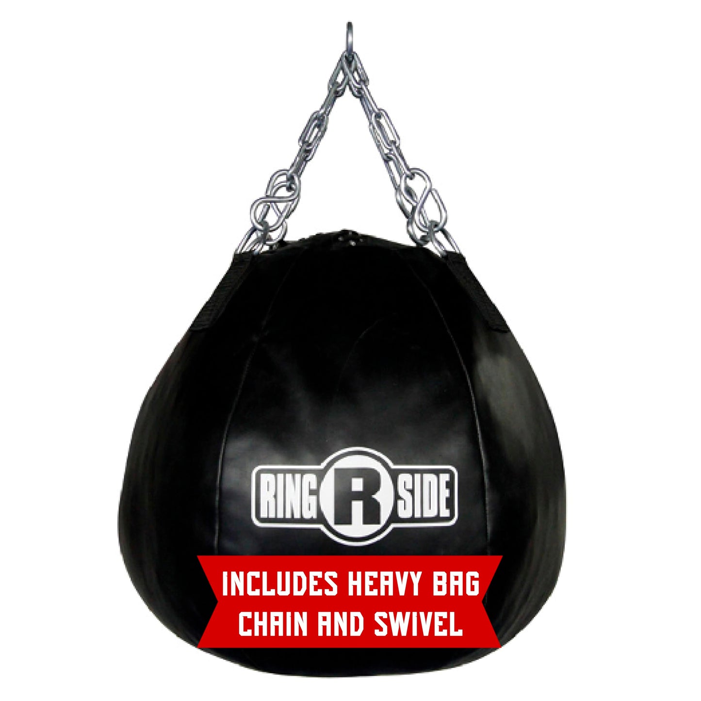 Ringside Head Shot Heavy Bag, Soft-Filled, Powerhide Punching Bag for Boxing, MMA, Muay Thai, and More, Includes Heavy Bag Chain and Swivel, 55 Pounds, 15" x 18", New Version