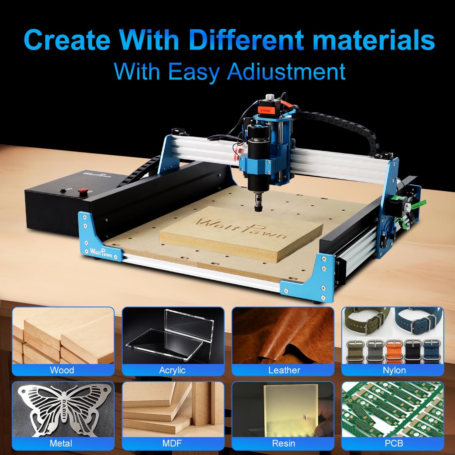 CNC Router Machine,3-Axis All-Metal with Steel Wheel Engraver Milling Machine,500W Trimmer & Linear Rail Driven,Working Area 15.75”x15.75”x2.95”,Acrylic Cutting Milling,GRBL Control (4040 PRO)