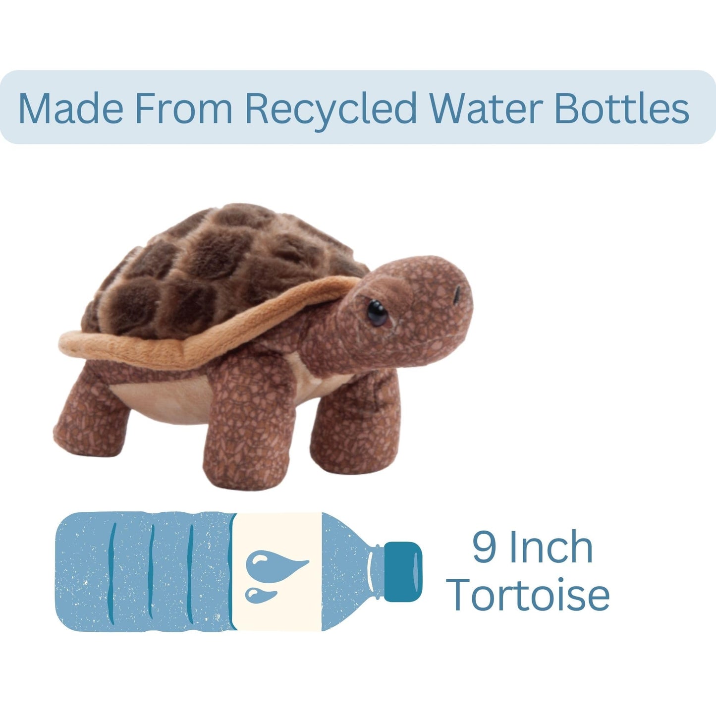 The Petting Zoo Tortoise Stuffed Animal Plushie, Gifts for Kids, Wild Onez Farm Animals, Tortoise Plush Toy 9 Inches