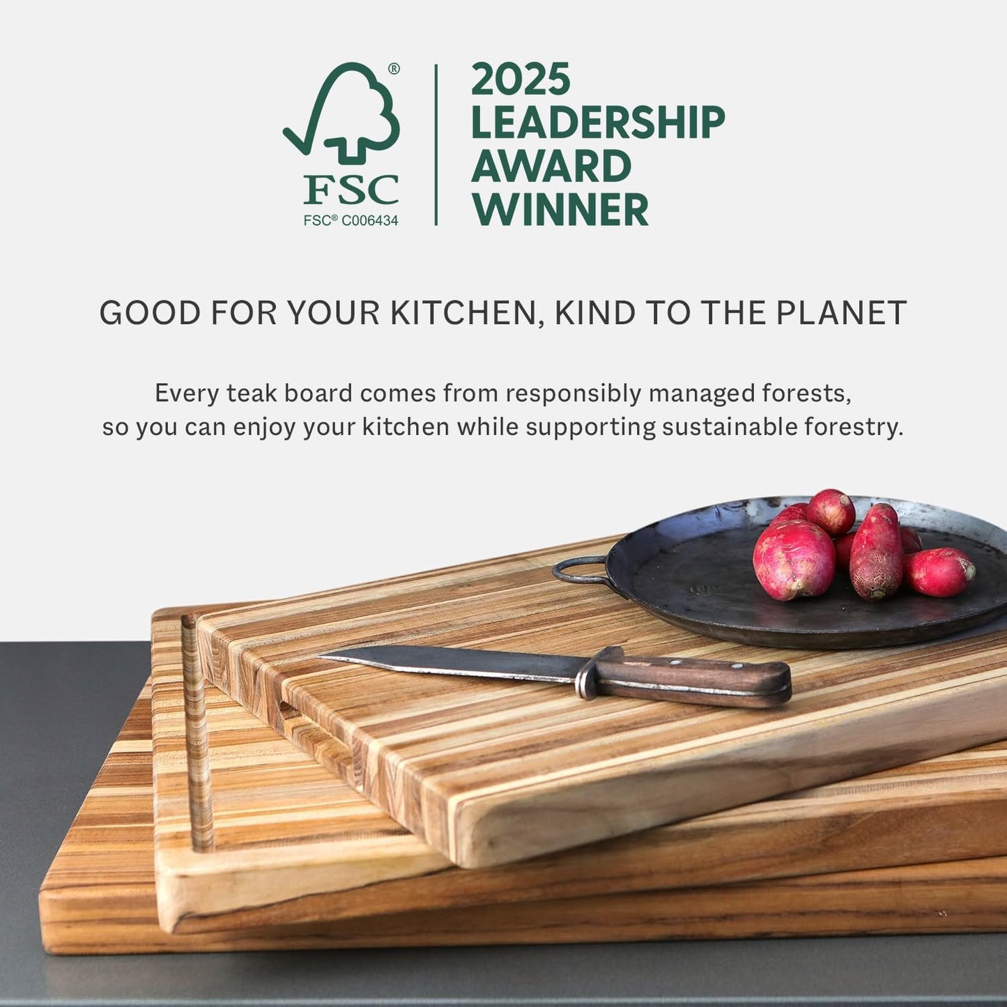 Teakhaus Butcher Block Cutting Board - Extra Large Wooden Cutting Board - Holiday Gift Ideas for Men and Women - Gift-Ready End Grain Wood, Knife Friendly - FSC Certified