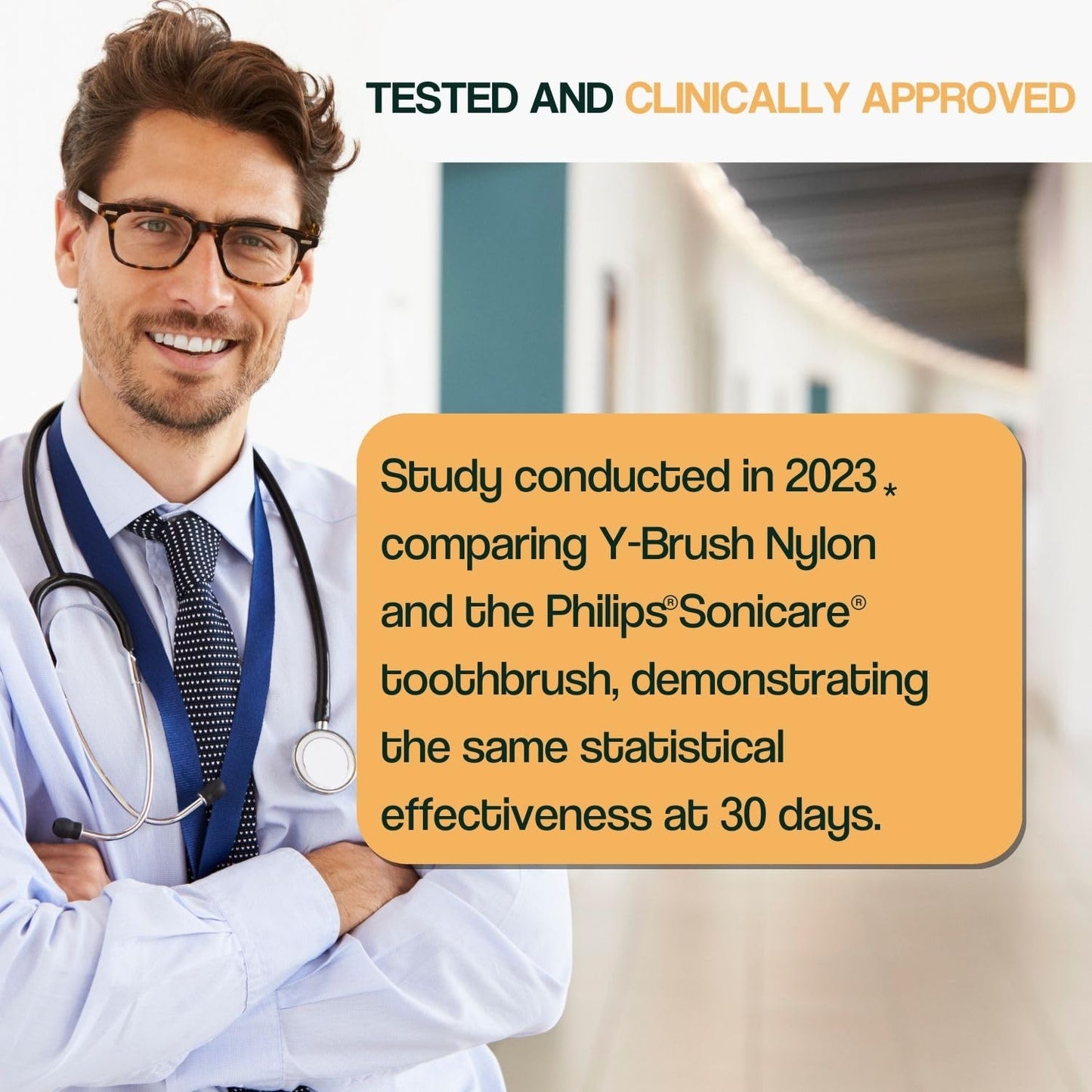 Y-Brush Ultra Premium - Sonic Toothbrush 6 Brushing Modes - 6-Month Battery with USB-C, Advanced Plaque Removal, Whitening Technology, Clinically Proven - Adult