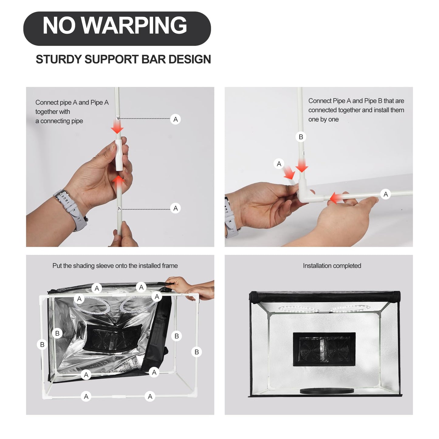 Airbrush Spray Booth Portabe - with LED Lights Turntable & Dual Exhaust Fans – Foldable Airbrush Paint Booth for Makeup, Art Painting, Model 16.6 in