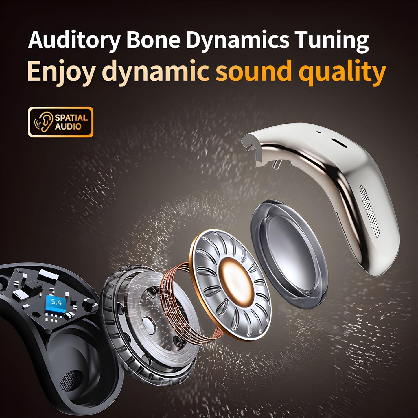 AI Translation Earbuds Real Time 144 Languages, LCD Touch Screen Open Ear Wireless Bluetooth Translator Earbuds, Audifonos Traductores Inglés Español, with APP Translating Device