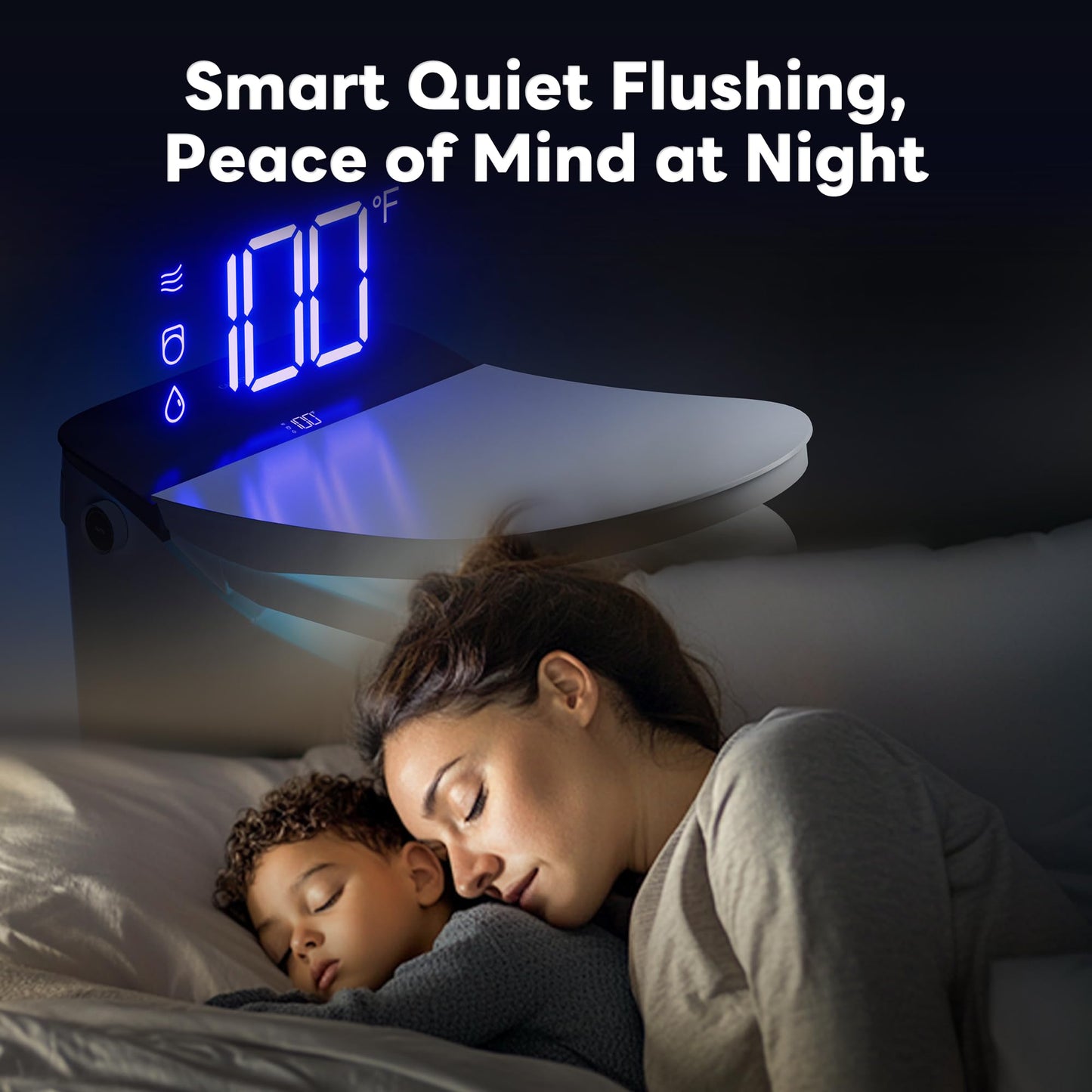 CANEST Smart Toilet with Bidet Built in, Foam Dispenser, Auto Temp Control Wide Heated Seat&0.1s Instant Water, Full-Area Seat Sensor, Auto Open/Close, Foot Sensor, Auto Deodorization, Remote(FC-002)