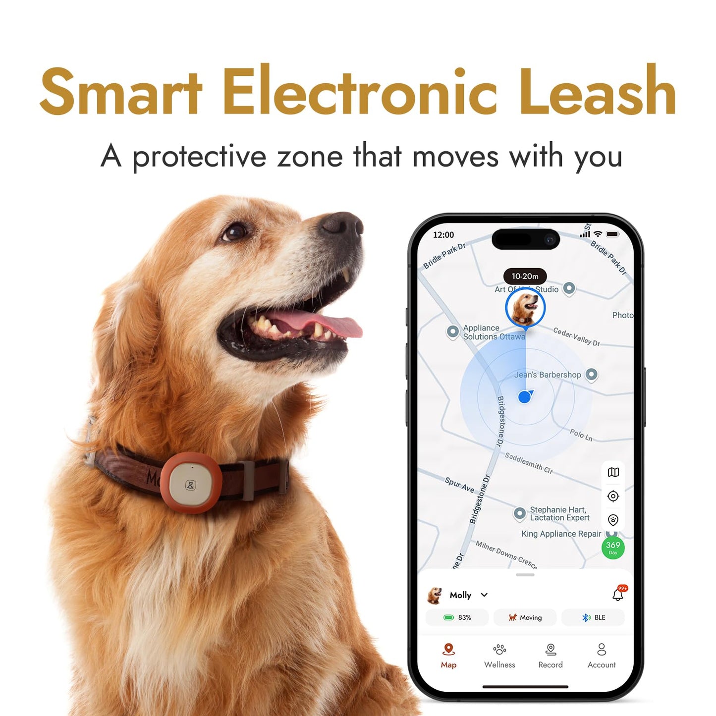 Automatic Dog Feeder for Large Dogs, 14L Capacity, 2.4G WiFi App Control, Dual Power Supply, Stainless Steel Bowl, and Molly&Cody GPS + Bluetooth Pet Tracker for Cats & Dogs – Real‑Time Tracking