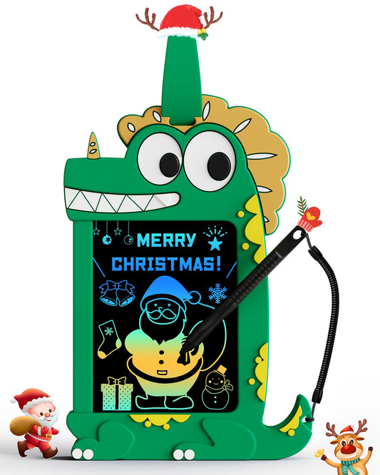 TEKFUN NanoDoodle Gift for Kids, Dinosaur Boys Toys 4.5in LCD Drawing Board, Activity Portable Gift Personality Tag Kid Toys for Birthday Christmas Gift 3-10 Years