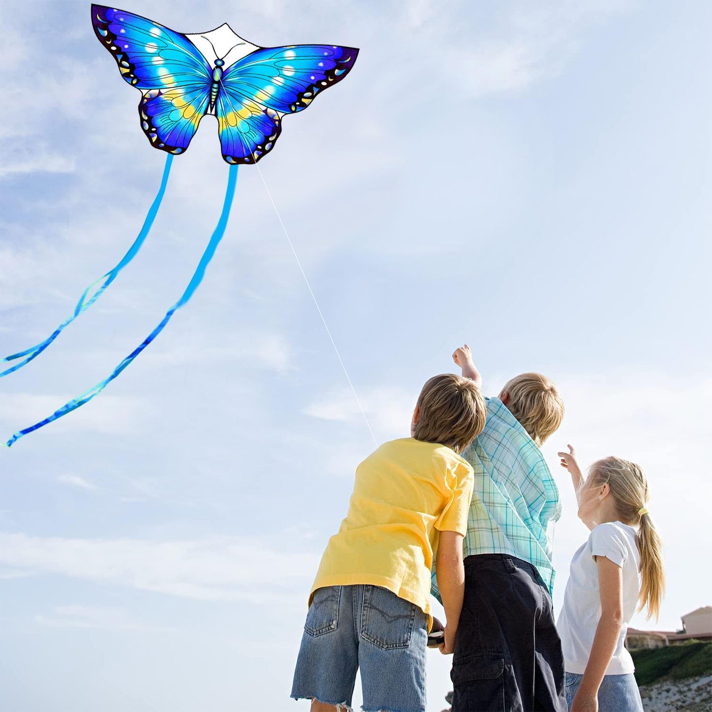 HONBO Butterfly Kites for Kids & Adults, Easy to Fly for Beginners, Each Kite with 300ft Line Handle,Beginner Kite for Kids Ages 4-8,Beach Kites for Outdoor Activities & Family Trip(Pink)