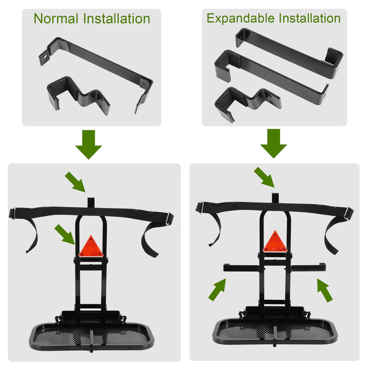 Universal Golf Cart Rear Seat Bag Holder Upgraded Foldable No-Drill Golf Cart Bag Holder for EZGO Club Car Yamaha Fit for 8" and 24.5" Wide Rear Armrests Foldable Golf Cart Bag Holders Bracket