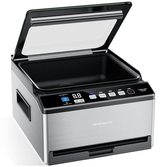 DualCore CVS101 Chamber Vacuum Sealer for Liquids & Sous Vide, 6L Dual Vacuum Zones & Extra-Wide Bag Clamp, 230W Dual-Core Dry Pump x4, Commercial-Grade Food Packaging Machine for Home Use