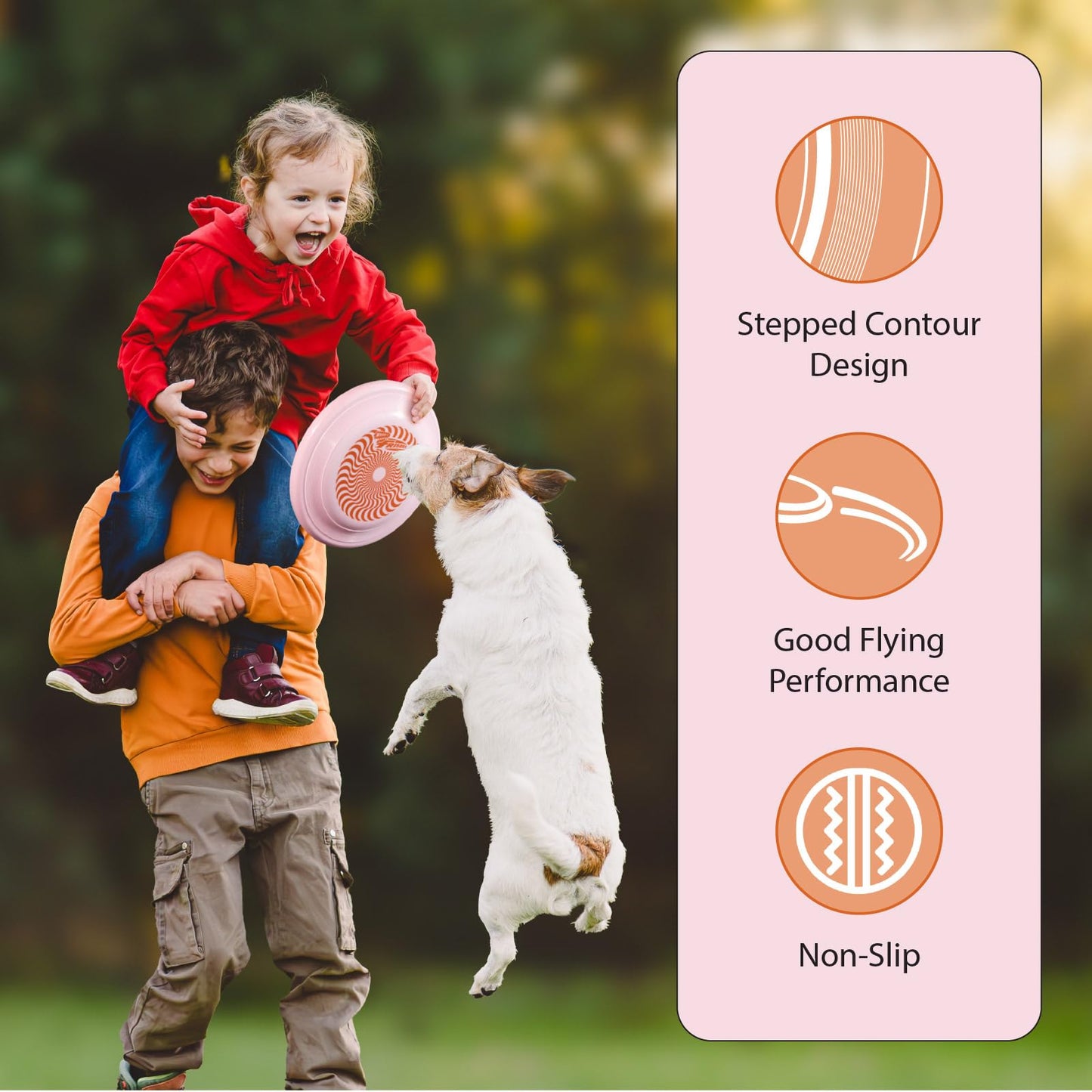 Frisbee Fastback Outdoor Flying Disc for Kids, 9.35 Inch Lightweight Sports Disc, Dog-friendly, for Beach Lawn Backyard Games and Family Fun - 100g