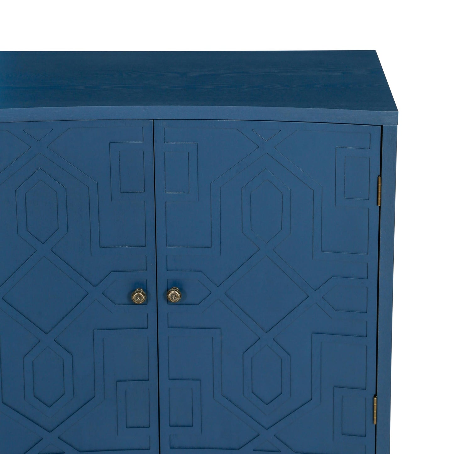 Christopher Knight Home Eyre Wooden Storage Accent Cabinet with 2-Door, Living Room Cupboard with Shelves, Dining Room/Kitchen Buffet Sideboard, Entryway Display Table,Home Office Decoration,Navy Blue