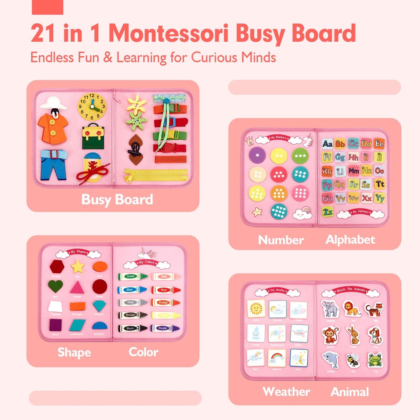 hahaland Baby Toys - Baby Toys 6-12 Months Montessori Girl Birthday Gift Christmas Stocking Stuffers for Boys Girls Early Learning Toy