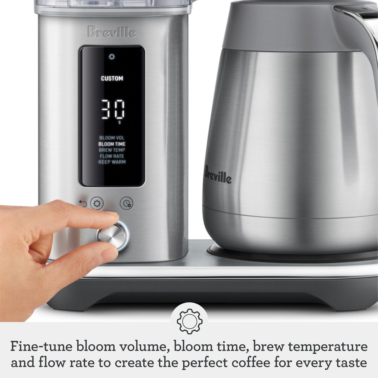 Breville Luxe Drip Coffee Machine, Brushed Stainless Steel, Thermal Carafe, BDC465BSS