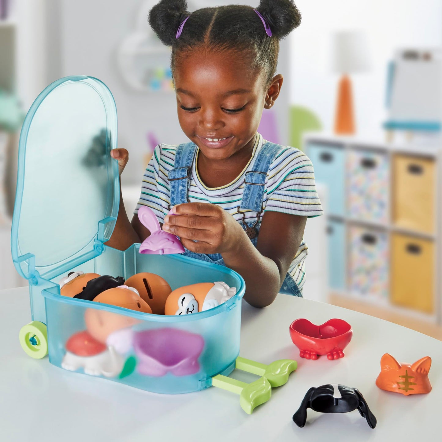 Potato Head Pet-Tato Tots, Pet-Themed Set with 31 Parts and Pieces Plus Rolling Carry Case, Easter Gift for Kids, Toddler and Preschool Toys for Girls and Boys 2 and Up (Amazon Exclusive)