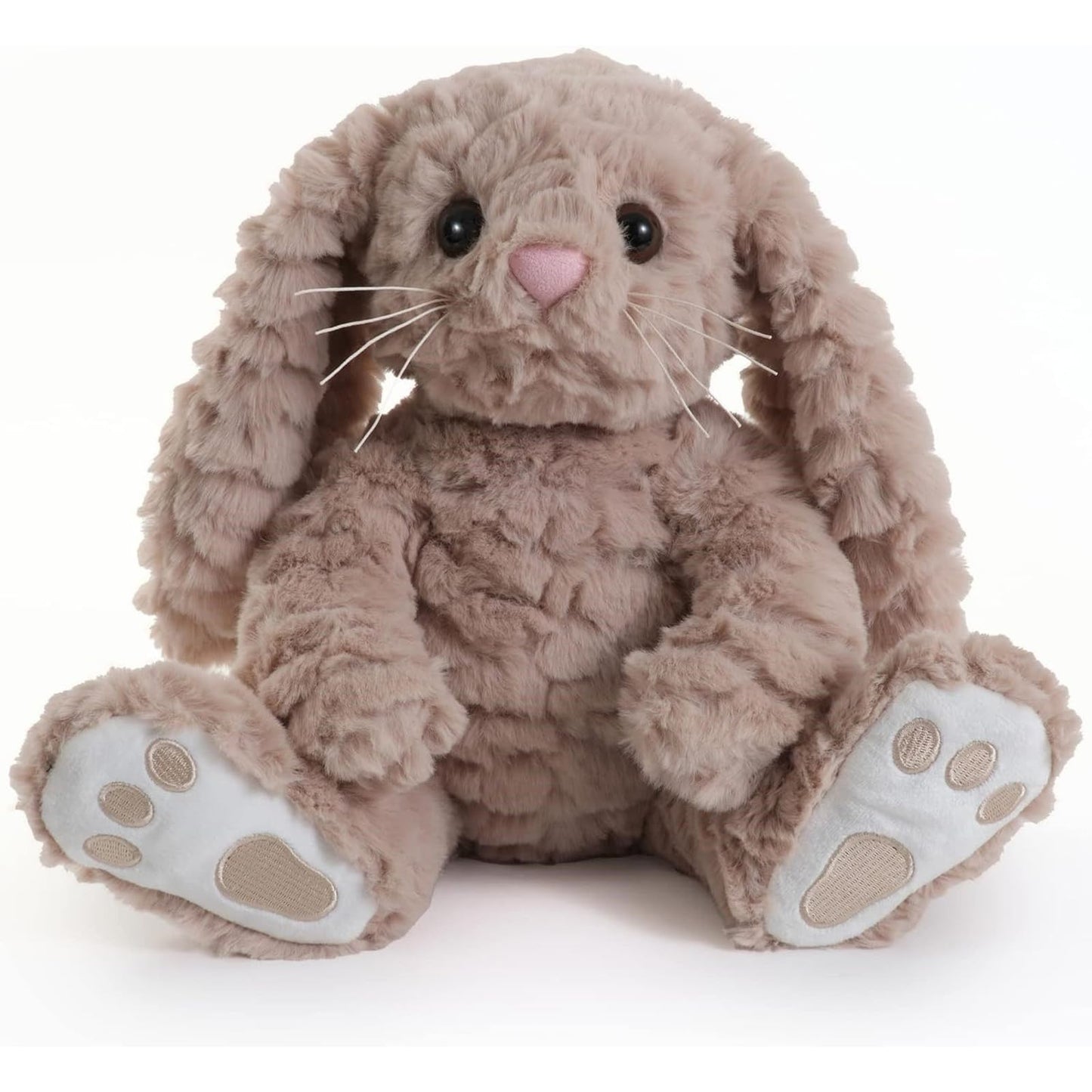 Bearington Bunny Plush Stuffed Animal - 10" Soft Taupe and White Rabbit Toy with Fluffy Fur and Long Ears - Cute Easter Bunny Plushie Gift for Kids, Toddlers, and Babies - Soft Rabbit Toy for Spring