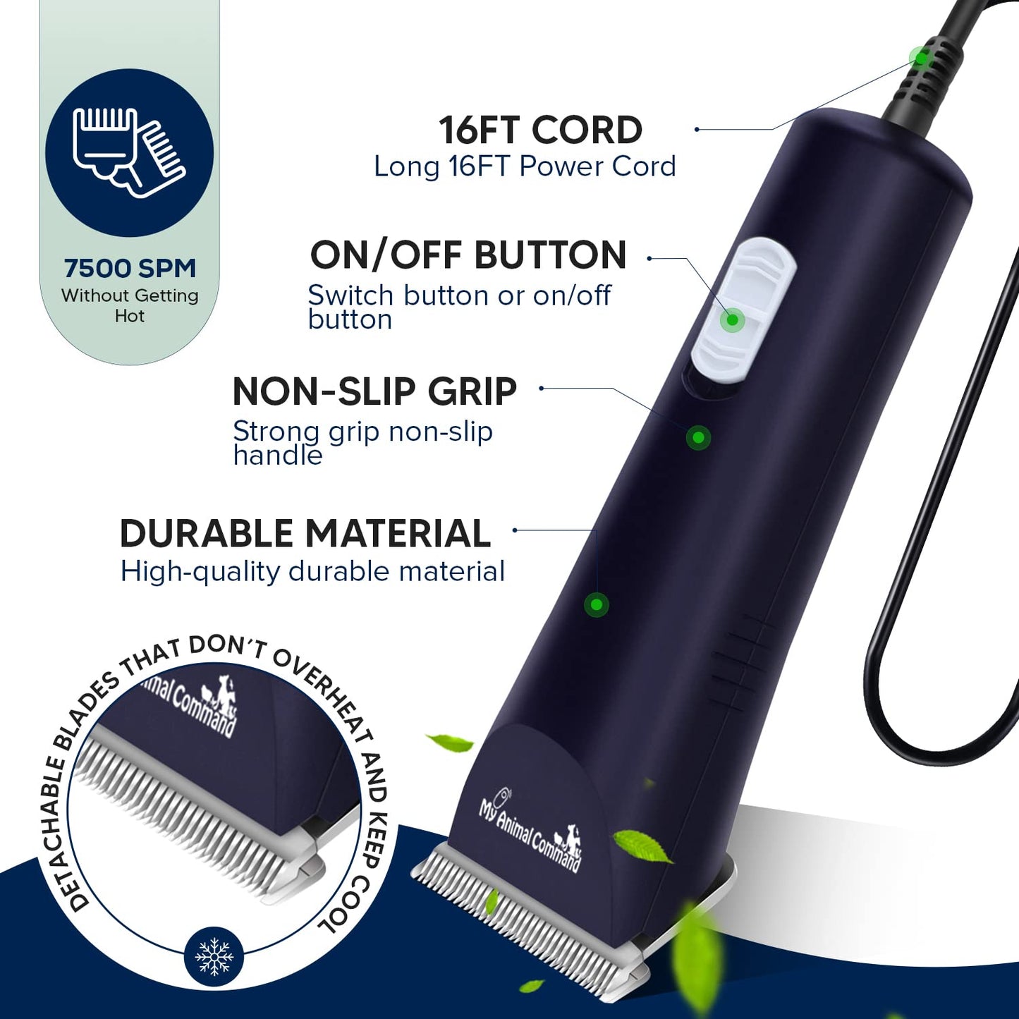 Professional Livestock Clippers for Grooming , Lightweight, Powerful Due to Our Innovative Brushless Motor, Thick Coats Trimmer for Sheep, Horses, Pigs, Farm Animals and Large and XL Dogs (Rescued)