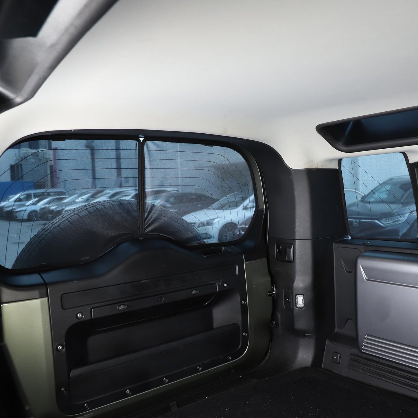 HIRUFAIT Full Window Shade Compatible with 2020-2025 L@nd Rover Defender 110, Breathable Mesh Side Window Screens Shade Cover for Baby, UV Rays Protection Sun Shade Blocker